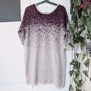 Sweater dress/tunic with scoop back